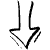 Open Tail Outline Arrow Element from Beveled Scribbles Set