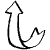 Turn Up Outline Arrow Element from Beveled Scribbles Set