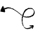 Both Direction Swirl Arrow Doodle Element from Beveled Scribbles Set