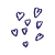 Abstract Hearts Element from Scribbles - Sketch Style Set