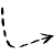 Arrow Dashed Line Head Angled Long Element from Arrows - Sketch Style Set
