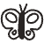 Butterfly Element from Doodles (Monochrome) Set