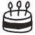 Cake 1 Element from Doodles (Monochrome) Set