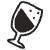 Champagne Drink Element from Doodles (Monochrome) Set