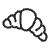 Croissant Element from Doodles (Monochrome) Set
