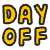 Day Off Word Element from Doodles (Classic) Set