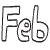 February Element from Doodles (Monochrome) Set