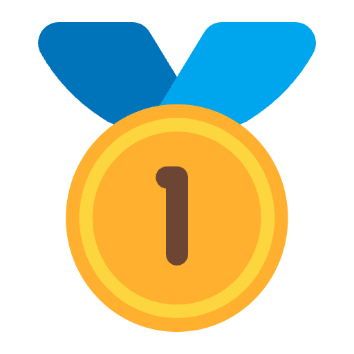 1st Place Medal Flat Emoji from Fluent Emoji Flat Set
