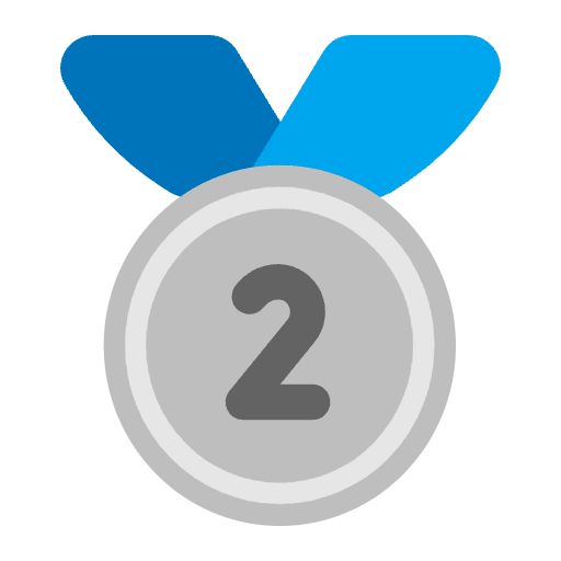 2nd Place Medal Flat Emoji from Fluent Emoji Flat Set