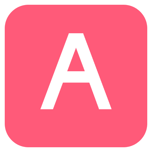 A Button Blood Type Emoji from EmojiTwo Colors Set