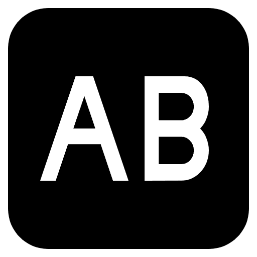 Ab Button Blood Type Emoji from EmojiTwo Black Set