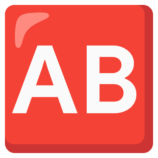 Ab Button Blood Type Emoji from Noto Emoji Set