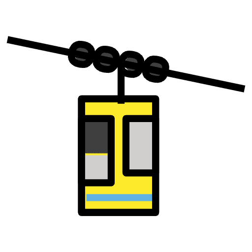 Aerial Tramway Emoji from OpenMoji Set
