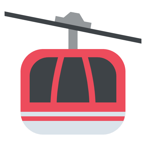 Aerial Tramway Emoji from EmojiTwo Colors Set