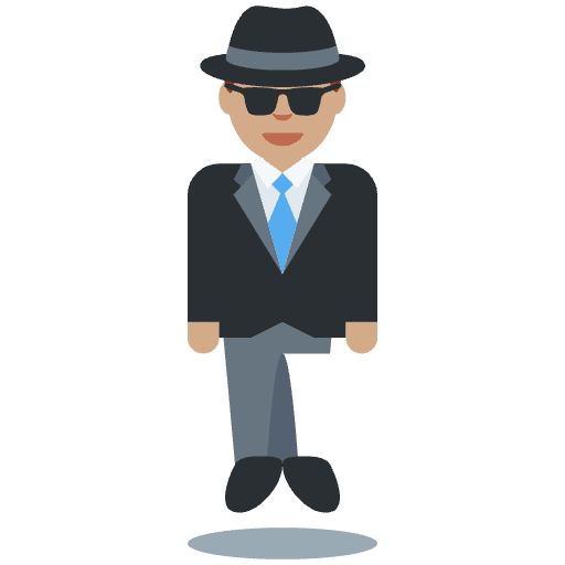 Agent Shadow Emoji from Twemoji Set