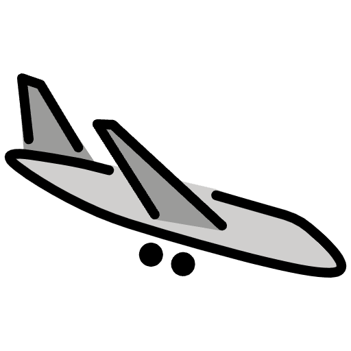 Airplane Arrival Emoji from OpenMoji Set