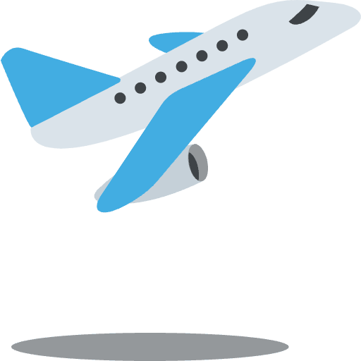 Airplane Departure Emoji from EmojiTwo Colors Set