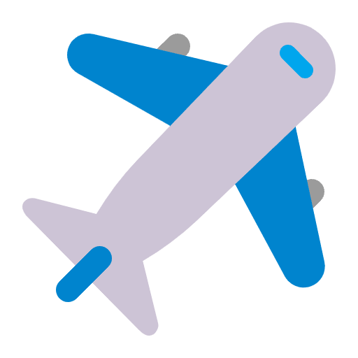 Airplane Flat Emoji from Fluent Emoji Flat Set