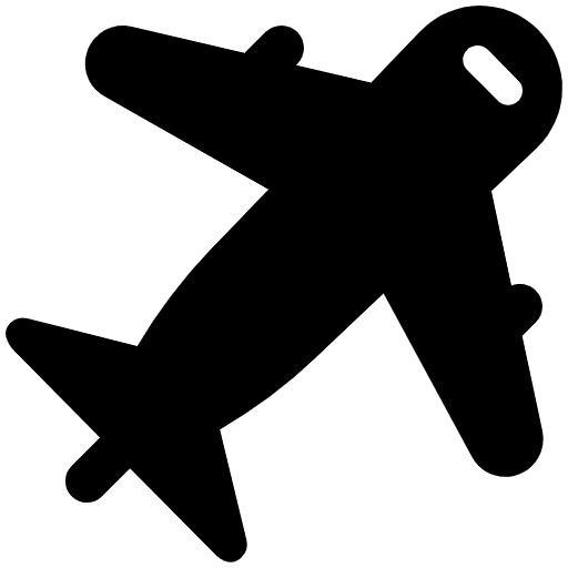 Airplane High Contrast Emoji from Fluent Emoji High Contrast Set