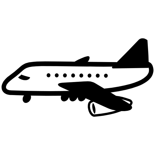 Airplane Emoji from EmojiTwo Black Set
