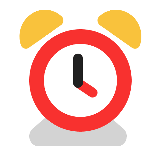 Alarm Clock Flat Element from Fluent Emoji Flat Set