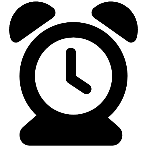 Alarm Clock High Contrast Emoji from Fluent Emoji High Contrast Set
