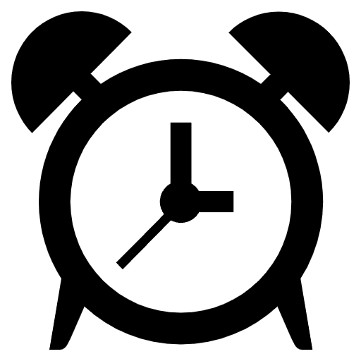 Alarm Clock Emoji from EmojiTwo Black Set