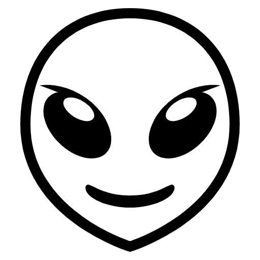Alien Emoji from EmojiTwo Black Set