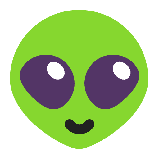 Alien Flat Emoji from Fluent Emoji Flat Set