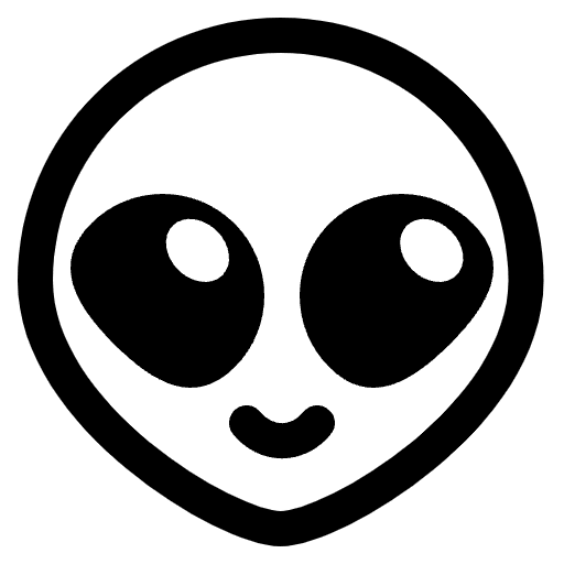 Alien High Contrast Emoji from Fluent Emoji High Contrast Set