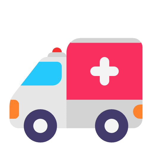 Ambulance Flat Emoji from Fluent Emoji Flat Set