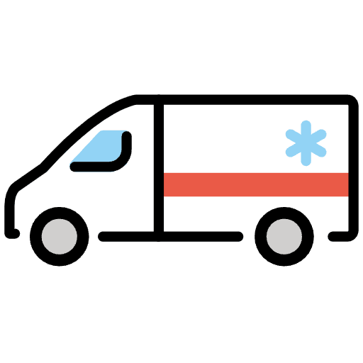 Ambulance Emoji from OpenMoji Set