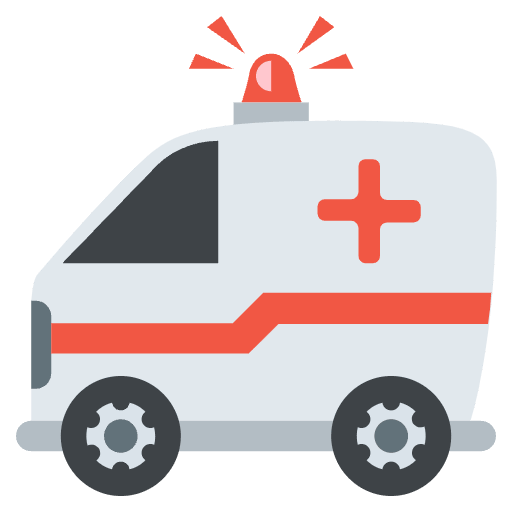 Ambulance Emoji from EmojiTwo Colors Set
