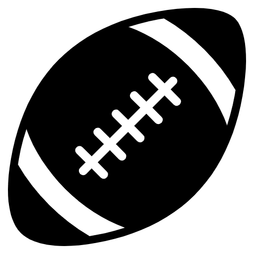 American Football Element from EmojiTwo Black Set