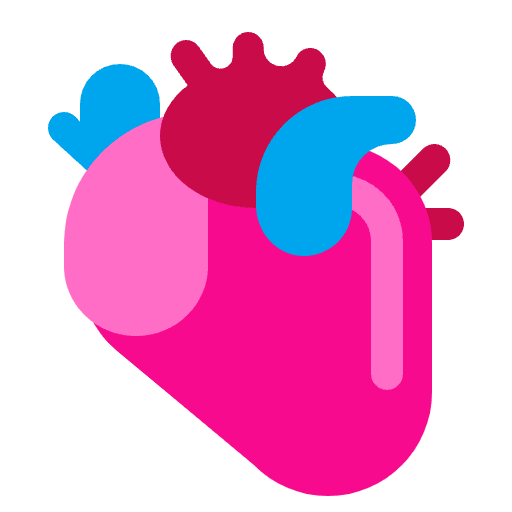 Anatomical Heart Flat Emoji from Fluent Emoji Flat Set