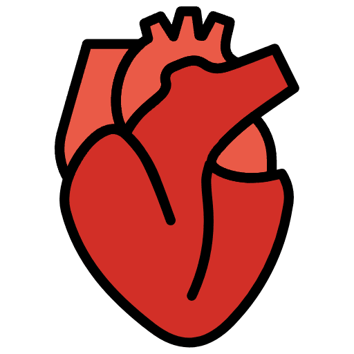 Anatomical Heart Emoji from OpenMoji Set