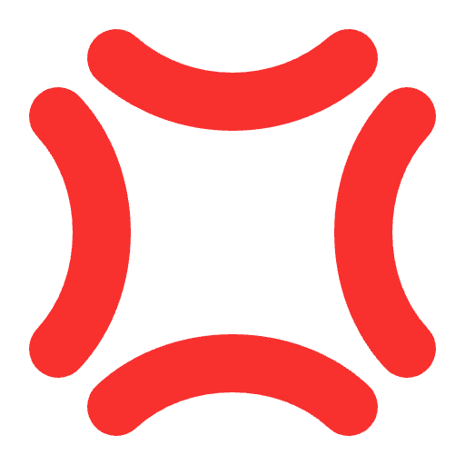 Anger Symbol Flat Emoji from Fluent Emoji Flat Set
