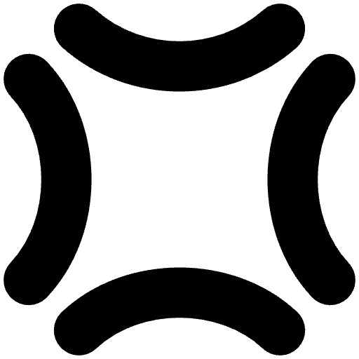 Anger Symbol High Contrast Emoji from Fluent Emoji High Contrast Set