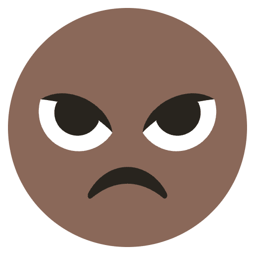 Angry Face Emoji Element from EmojiTwo Colors Set