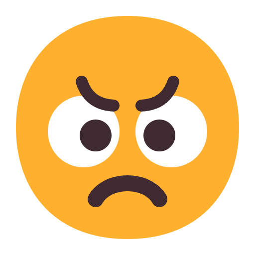 Angry Face Flat Emoji from Fluent Emoji Flat Set
