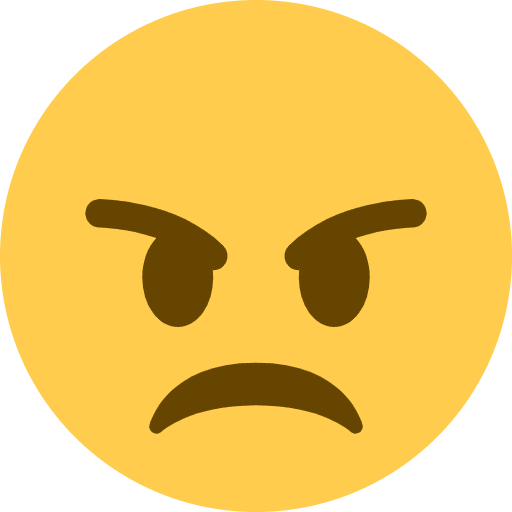 Angry Face Emoji from Twemoji Emoji Set