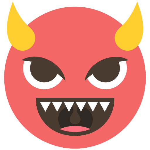 Angry Face With Horns Emoji from EmojiTwo Colors Set