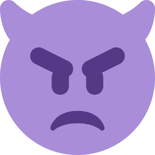 Angry Face With Horns Emoji from Twemoji Set