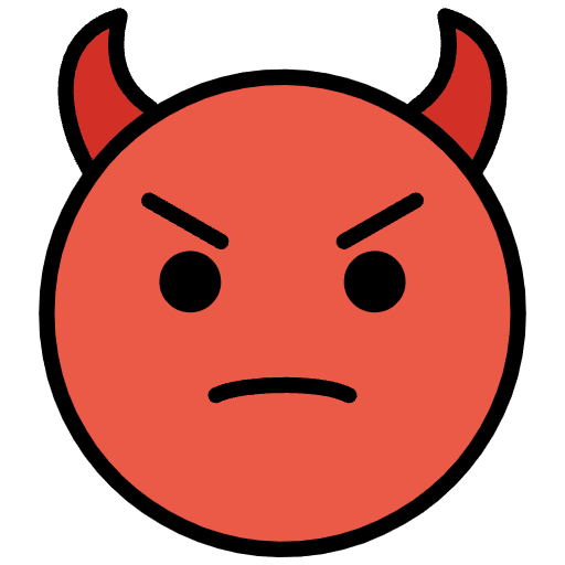 Angry Face With Horns Emoji from OpenMoji Emoji Set