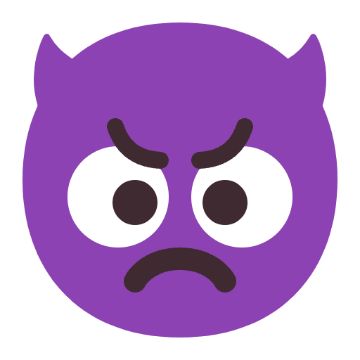 Angry Face With Horns Flat Emoji from Fluent Emoji Flat Set