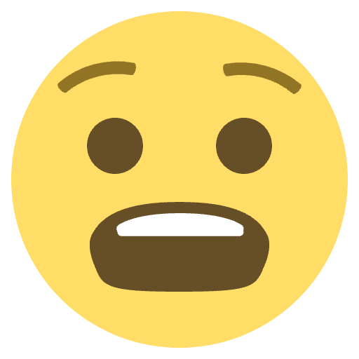 Anguished Face Emoji from EmojiTwo Colors Set