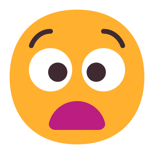 Anguished Face Flat Emoji from Fluent Emoji Flat Set