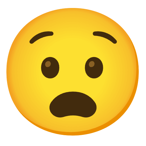 Anguished Face Emoji from Noto Emoji Set