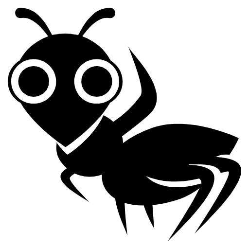 Ant Emoji from EmojiTwo Black Set