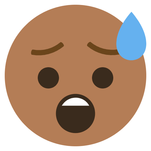 Anxious Face Emoji Emoji from EmojiTwo Colors Set